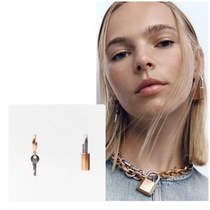 NWT Zara Padlock And Key Earrings